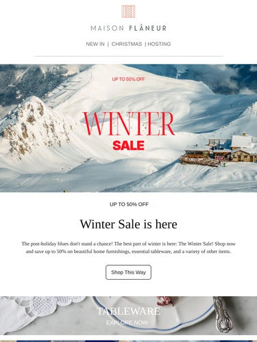 Maison Flaneur Sale Announcement