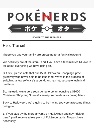 The PokeNerds Store Holiday Campaign