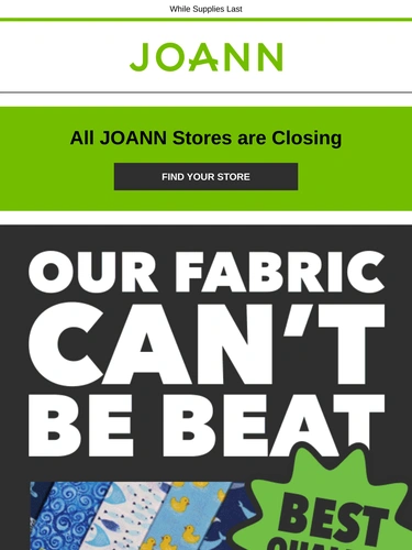 Joann Sale Announcement