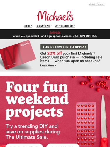 Michaels Sale Announcement