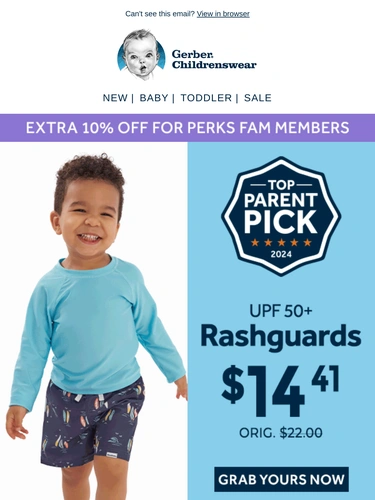 Gerber Childrenswear Sale Announcement