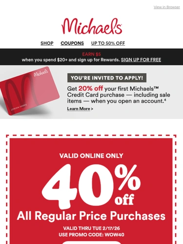 Michaels Sale Announcement