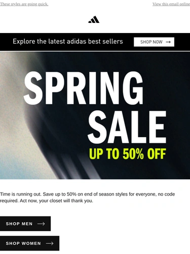 Adidas Sale Announcement