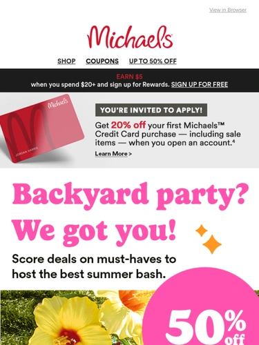 Michaels Sale Announcement