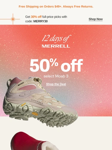 Merrell Sale Announcement