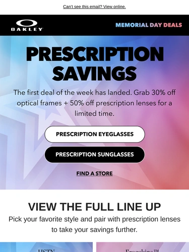 Oakley Sale Announcement