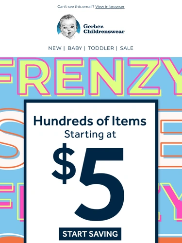 Gerber Childrenswear Sale Announcement