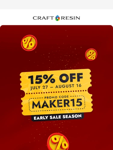 Craft Resin Sale Announcement