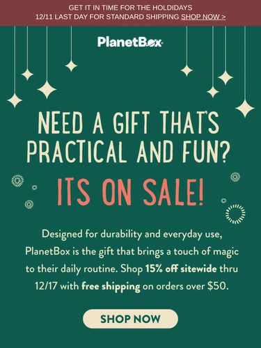 PlanetBox Holiday Campaign
