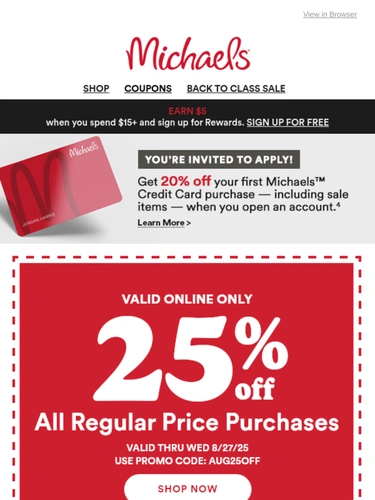 Michaels Newsletter