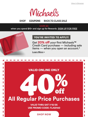 Michaels Sale Announcement