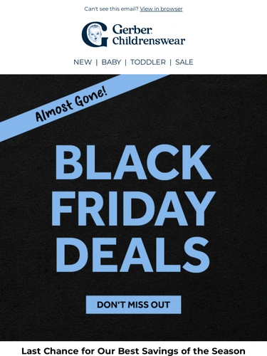 Gerber Childrenswear Sale Announcement