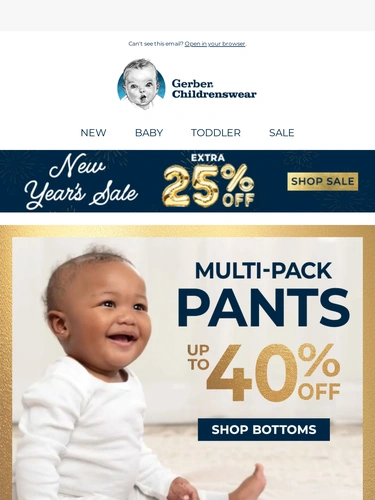 Gerber Childrenswear Sale Announcement