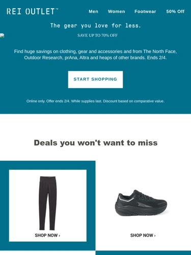 REI Sale Announcement
