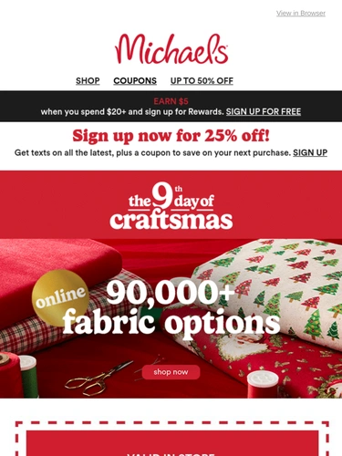 Michaels Newsletter