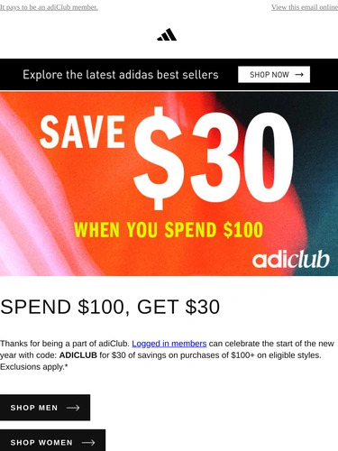 Adidas Newsletter