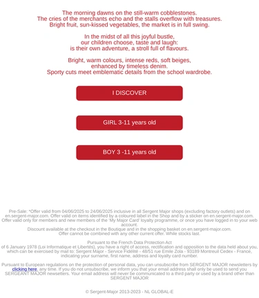 Sergent Major Sale Announcement